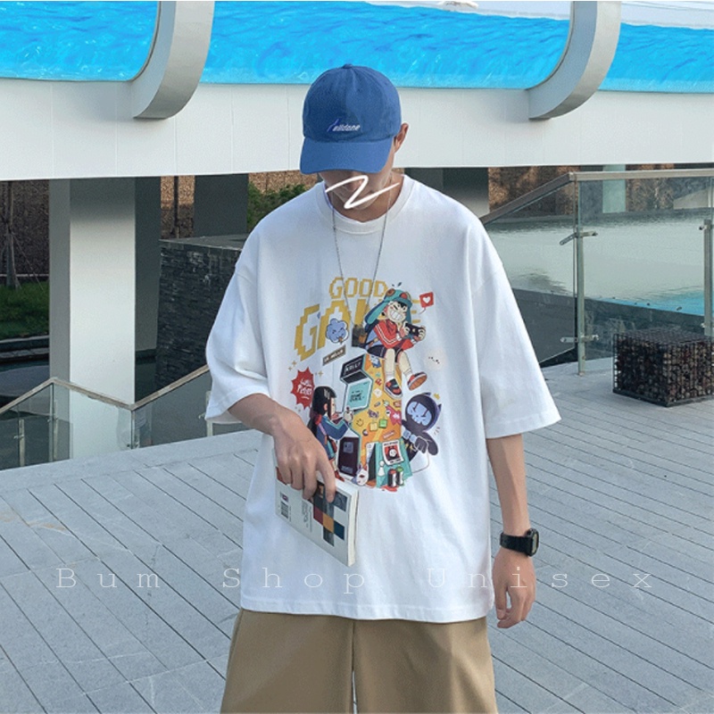 Áo Thun Unisex Nam Form Rộng - TTL866 Chất Thun Cotton Mềm Mát - Áo Phông Nam Tay Lỡ - 3 Màu Cực Đẹp | BigBuy360 - bigbuy360.vn