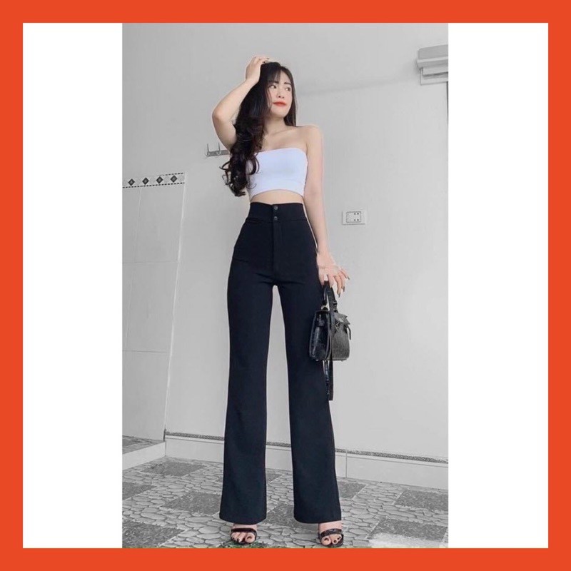[ Cạp cao- Form chuẩn ] Quần ống xuông cạp cao 2 cúc tôn dáng siêu hot 2020 | BigBuy360 - bigbuy360.vn