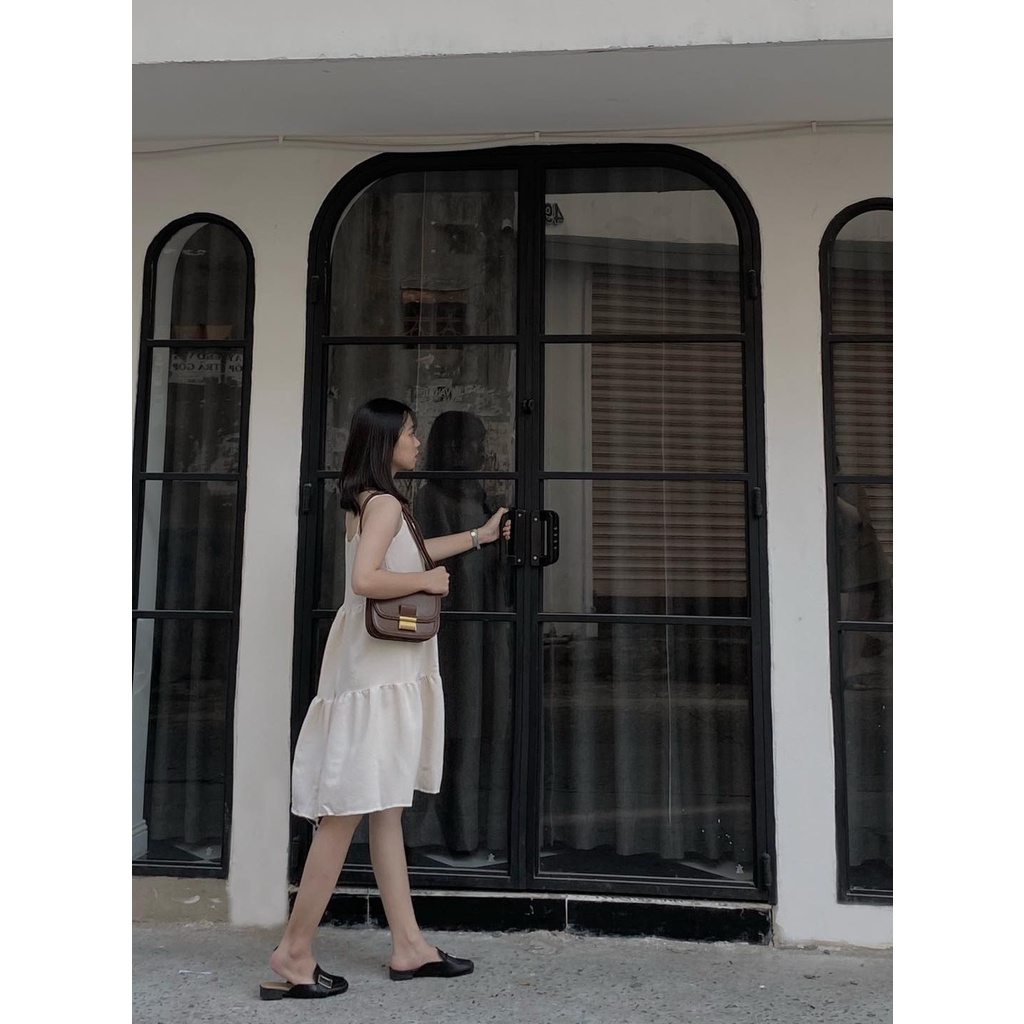 Babydoll beige dress