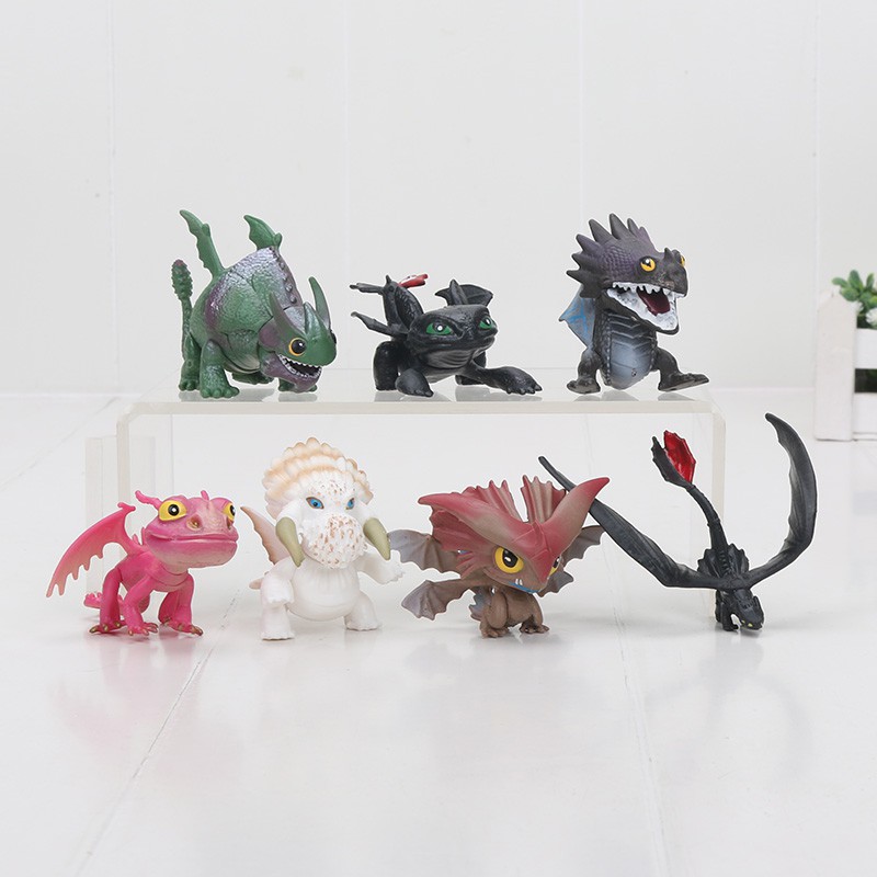 7 mô hình nhân vật hoạt hình Bí kíp luyện rồng 3 Night Fury răng sún