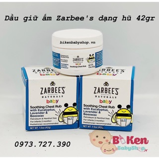 Dầu bôi ấm ngực Zarbee's cho trẻ trên 2 tháng tuổi 42gram