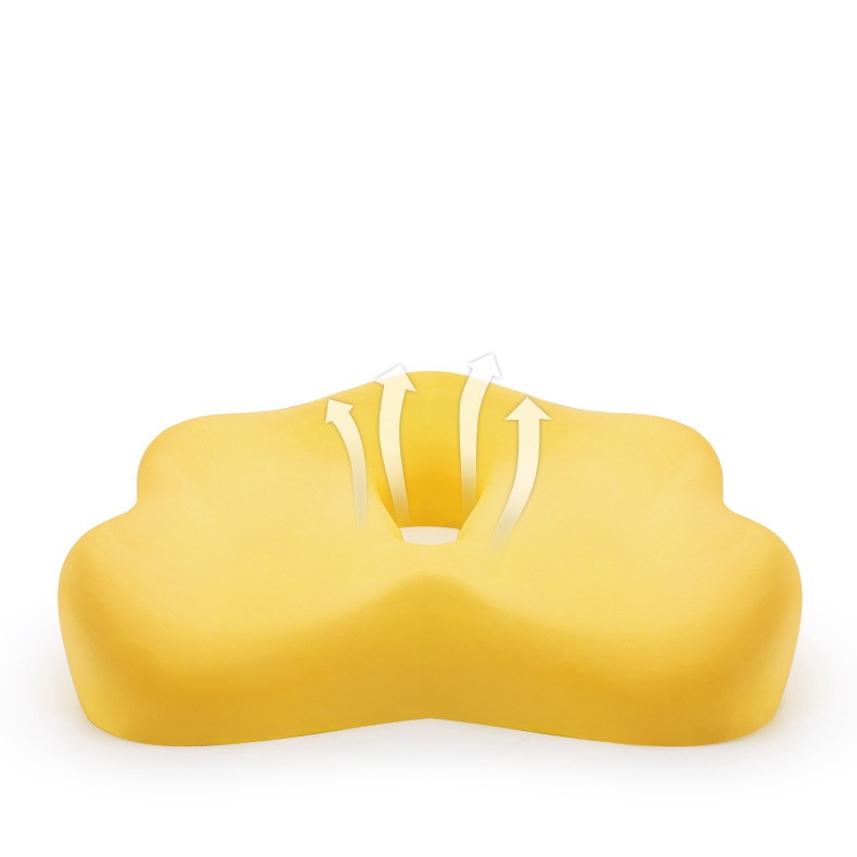 Đệm Ngồi Lót Ghế Cao Su Non (Memory Foam) Vải Cotton Lạnh Thoáng Khí, Nệm Mông Văn Phòng, Bà Bầu, Ô Tô, Bệnh Trĩ DLM12