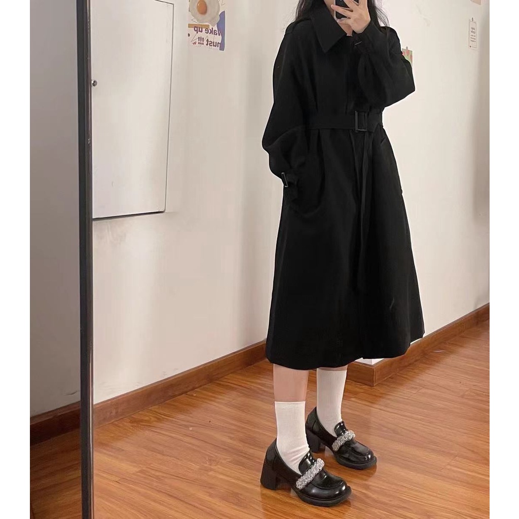 Áo choàng dài qua đầu gối phong cách HQ | BigBuy360 - bigbuy360.vn