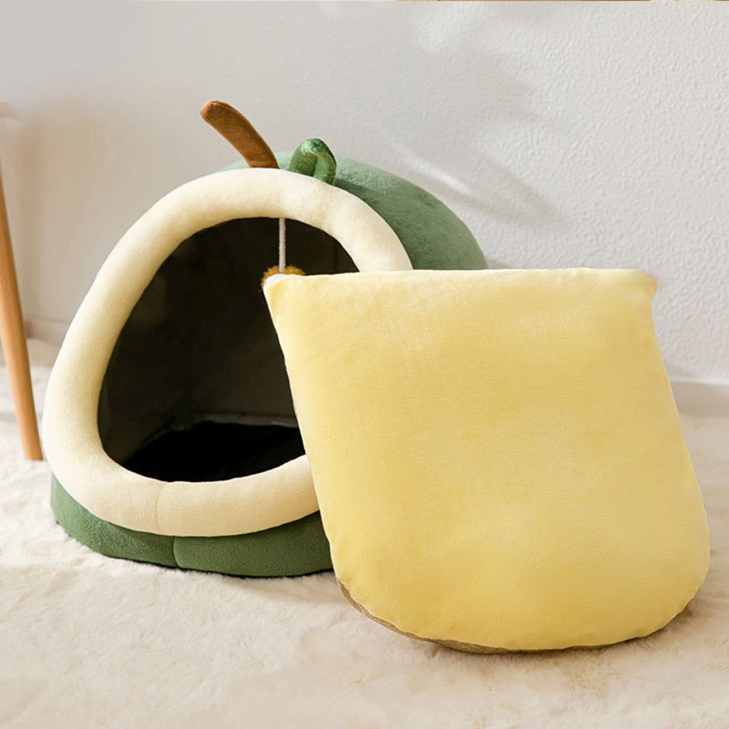 Lều Ngủ Hình Trái Bơ Chống Trượt Giữ Ấm Cho Thú Cưng