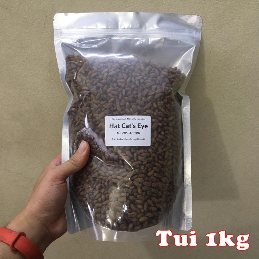 Hạt cat's eye cho mèo túi zip 1kg thức ăn cho mèo mọi lứa tuổi