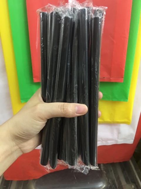 10 ống hút trà sữa bọc nilon từng ống