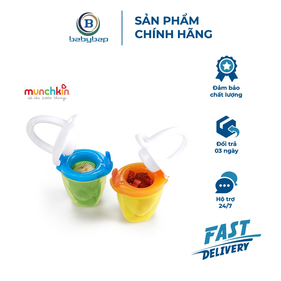 Túi Ăn Chống Hóc Có Nắp Munchkin Phù Hợp Với Bé Từ 6 Tháng Tuổi Trở Lên