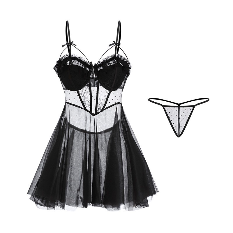 Sẵn sỉ_Váy ngủ lụa sexy cao cấp Đầm mặc nhà gợi cảm quyến rũ SP109