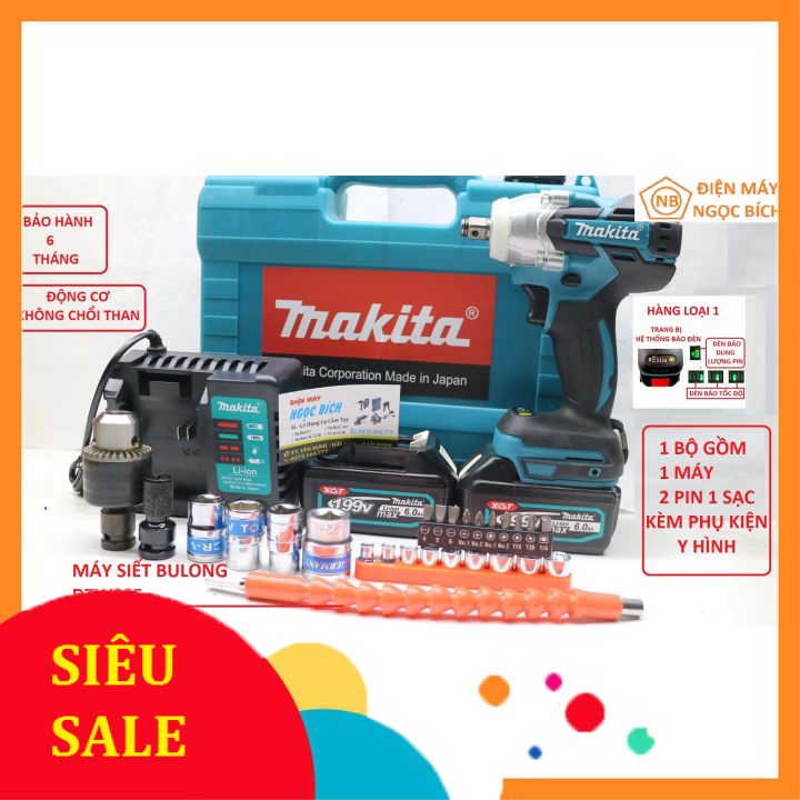 Máy Siết Bulong mkt 3 Tốc Độ Loại 1 - full Phụ Kiện