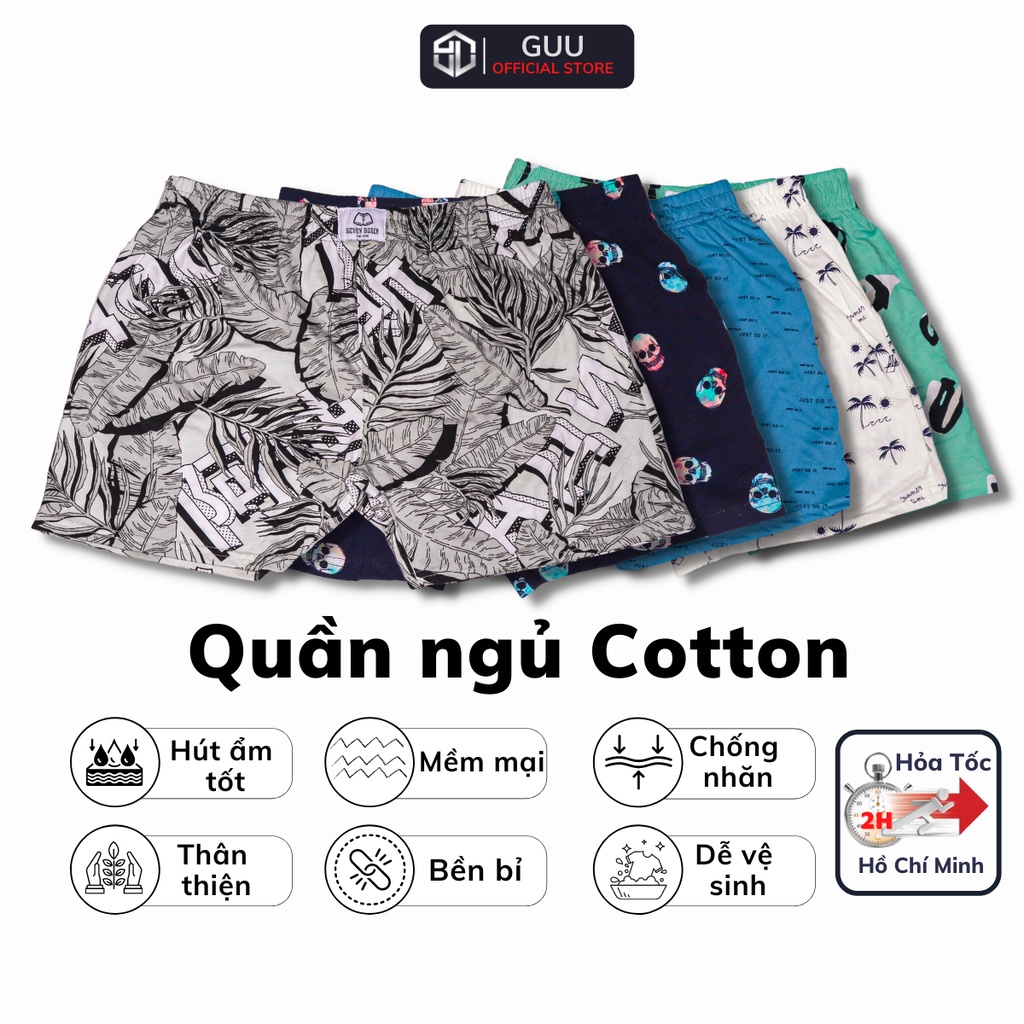 Quần đùi ngủ cotton nam mặc ở nhà cho nam vô cùng thoải mái và đẹp, quần ngủ nam siêu bền, siêu nhẹ - QNNH