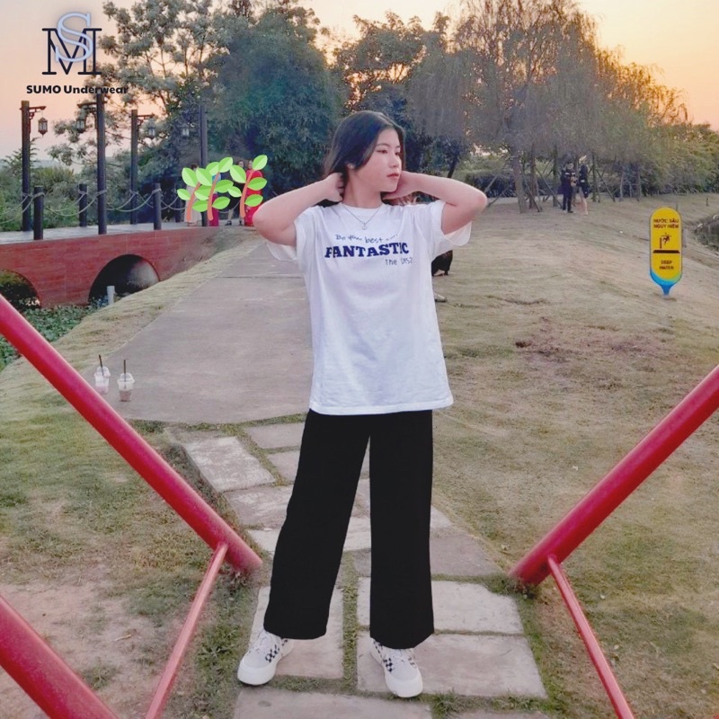 Áo thun nam nữ unisex tay lỡ,cotton cao cấp co dãn 4 chiều, dáng form rộng, hàng thiết kế in chữ FANTASTIC.