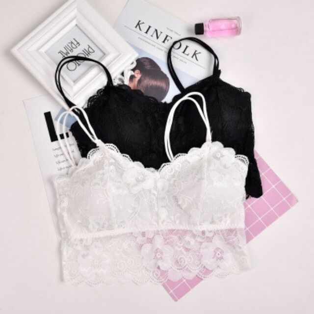 Áo Lót Nữ - Áo Bra Gym Yoga Ren Dây Kép Sexy Có Đệm BR067+BR033