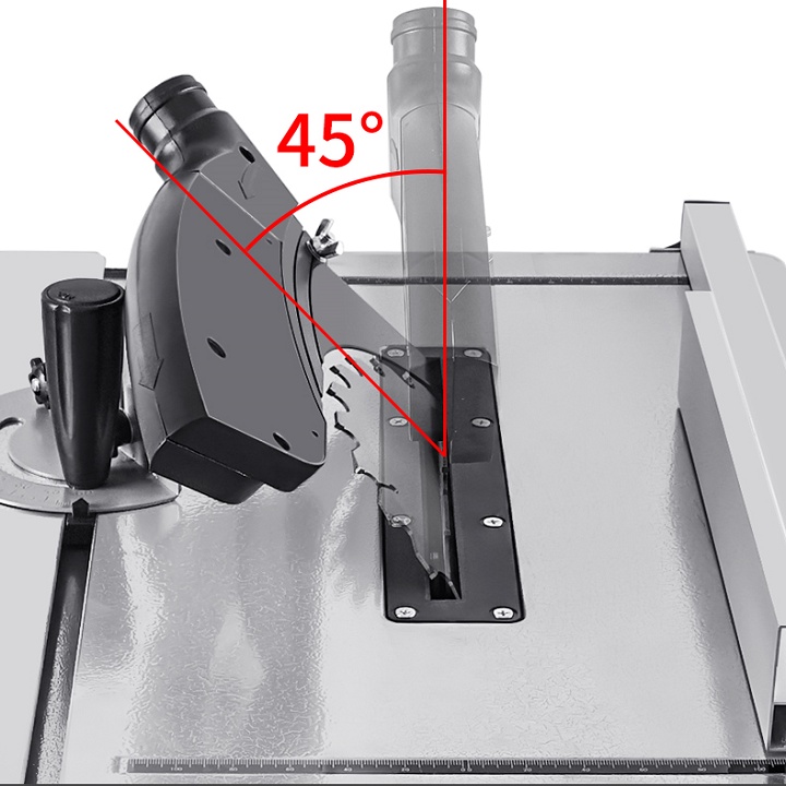 Máy cưa bàn trượt mini lưỡi cắt điều chỉnh linh hoạt có chân đế