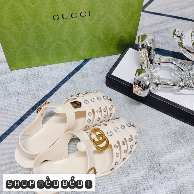 Sandal giọ gc kem viền đá fullbox