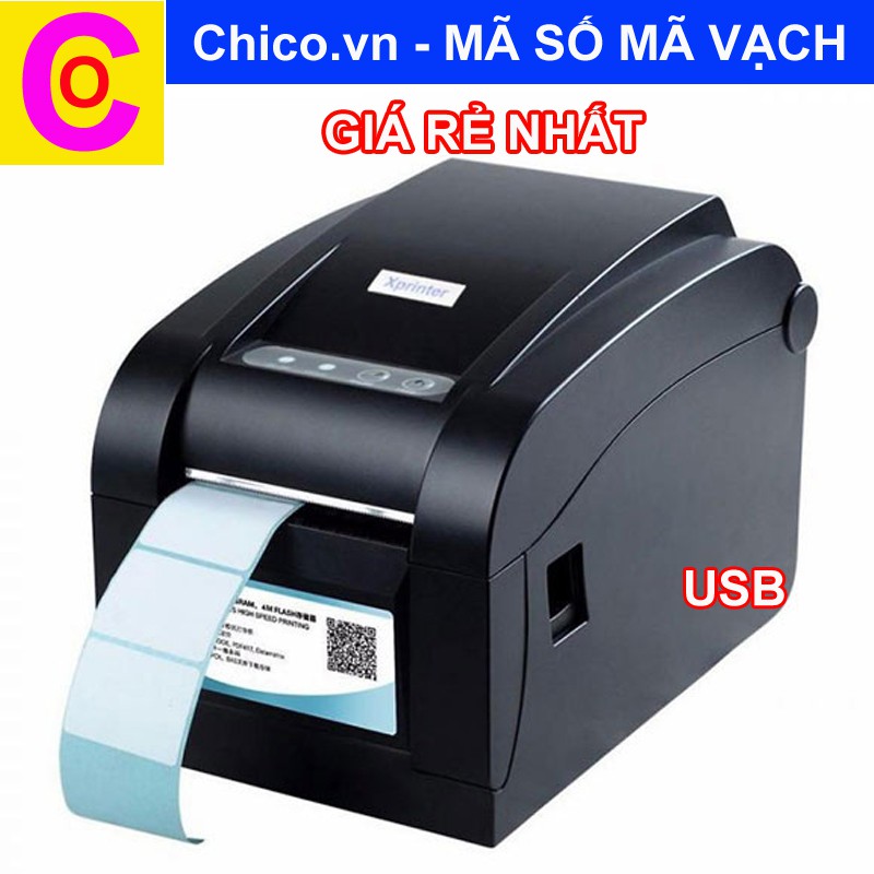 [SALE] Máy In Mã Vạch Xprinter XP 350B tặng 1 cuộn in tem máy in tem nhãn Xprinter XP-350B Rẻ nhất  chico.vn