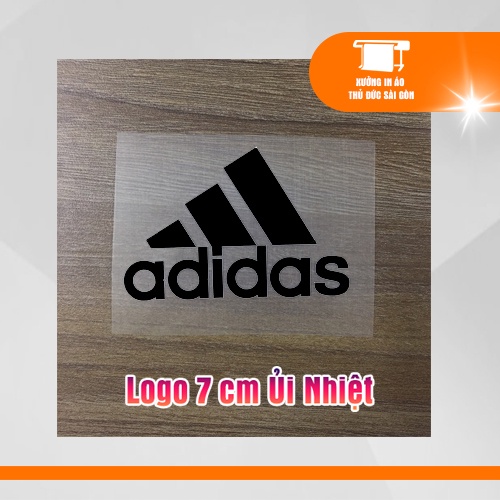 Logo adidas ép nhiệt lên vải bằng bàn ủi, bàn là