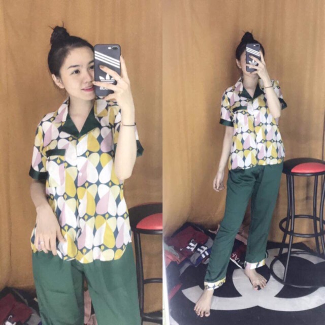 Bộ pijama phi lụa