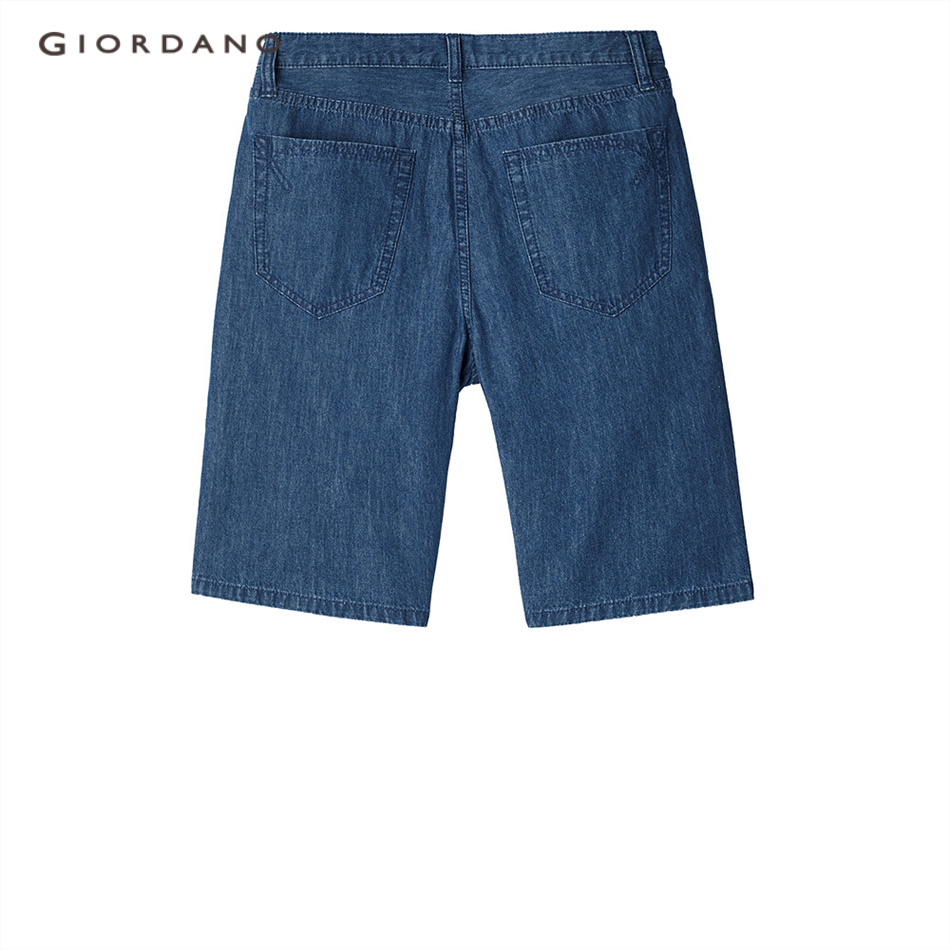 GIORDANO MEN Cotton Mid Rise Denim Shorts 13101011