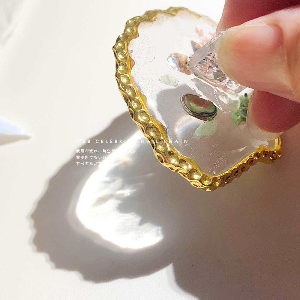 Bảng Pha Màu Sơn Móng Tay / Nền Hình Tròn / Vuông Bằng Nhựa Resin Tiện Dụng
