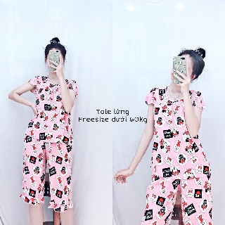 Đồ Bộ Nữ Pijama Mặc Nhà Lụa Tole Quảng Châu Kute Xinh Xắn