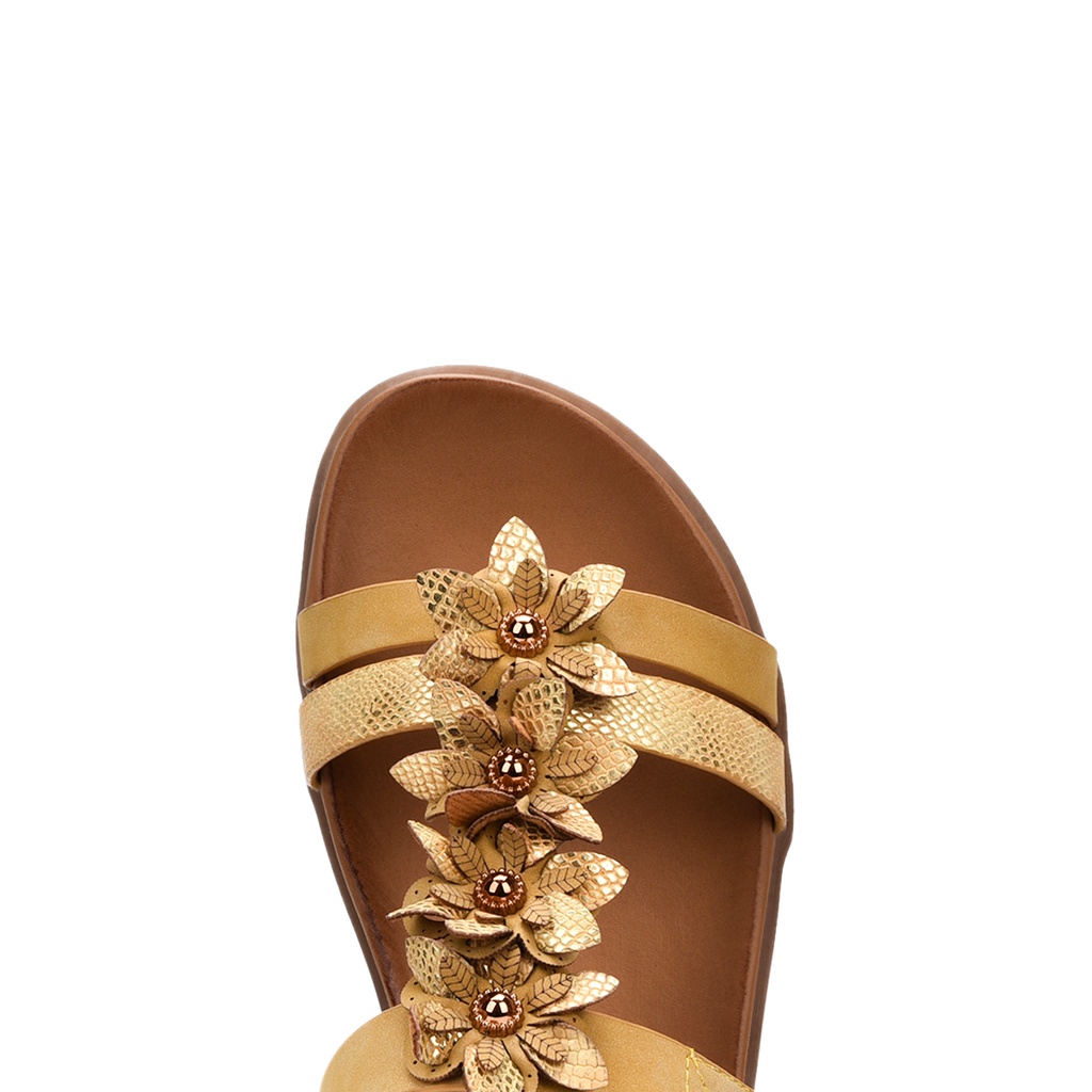 Giày Sandal nữ Zucia thiết kế quai ngang T Strap đính nơ xinh xắn  đế bằng 3cm dễ di chuyển - SHL42