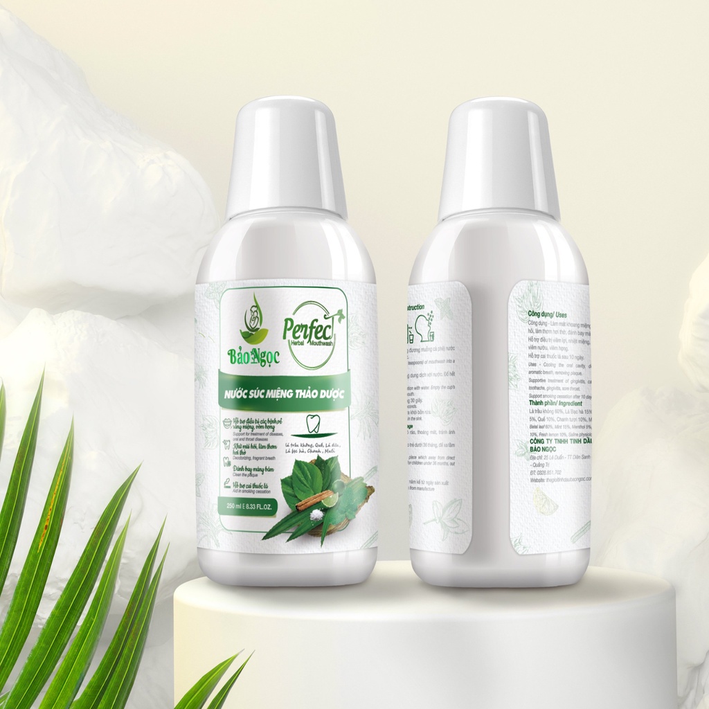 Nước Súc Miệng Perfect 250ml, Với Công Nghệ Nano Bạc Ngăn Ngừa Sâu Răng, Kháng Khuẩn, Trắng Răng