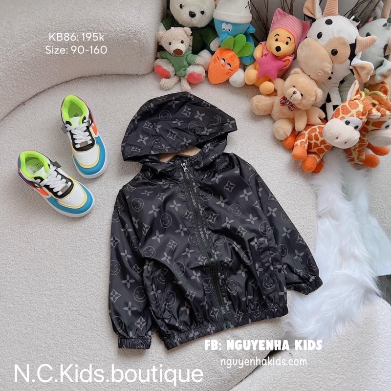 Áo gió hai lớp in hoạ tiết cho bé Bách Nhật Shop A123