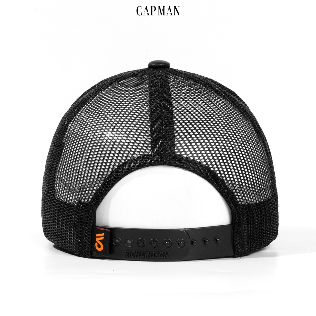 Mũ lưỡi trai CAPMAN chính hãng full box, nón kết nam thể thao vải da CM105 màu đen