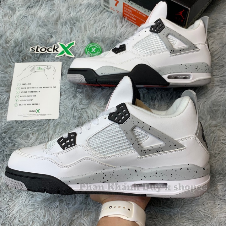 Giày bóng rổ air jordan 4 retro og cement - Jd 4 nam nữ đủ PK