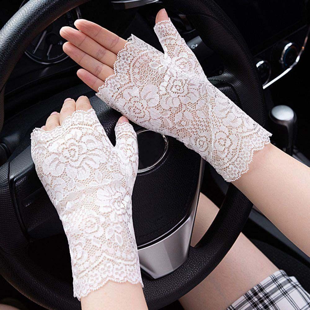 Găng Tay Chống Nắng WMES15H Co Giãn Màu Trơn Đơn Giản Dùng Lái Xe Cho Nữ