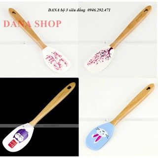 Phới Silicon cán gỗ Unibaker
