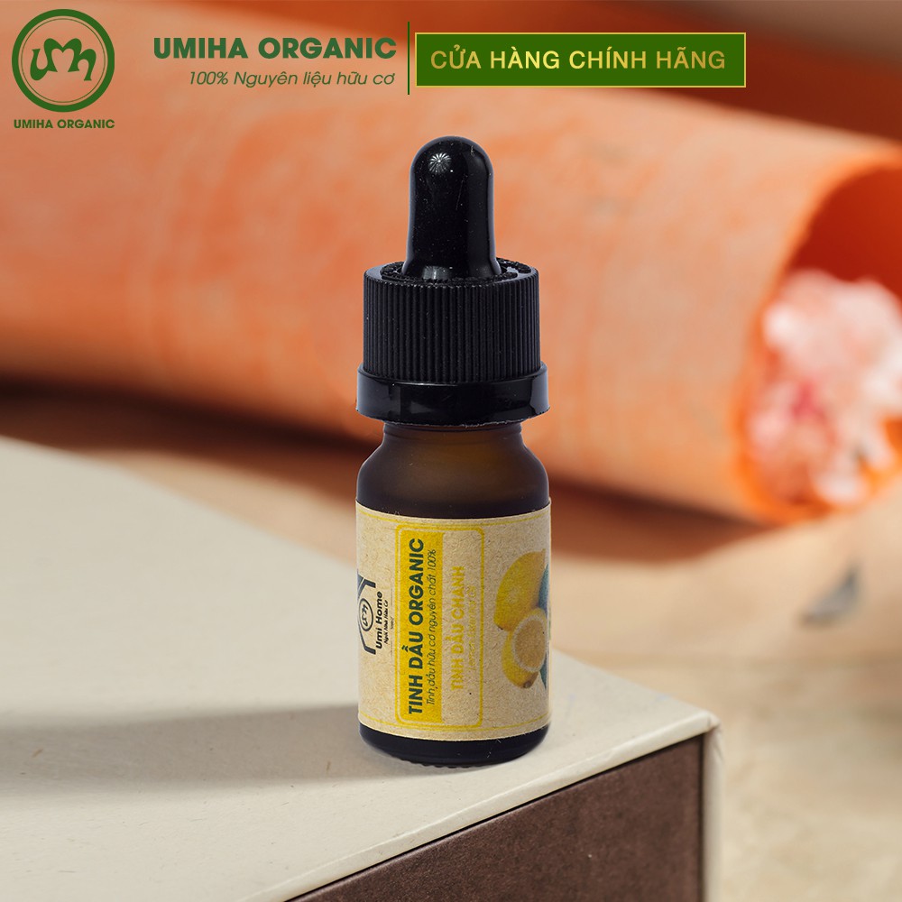 Tinh dầu Chanh hữu cơ UMIHOME nguyên chất 10ml - Dùng xông hương, giảm căng thẳng mệt mỏi