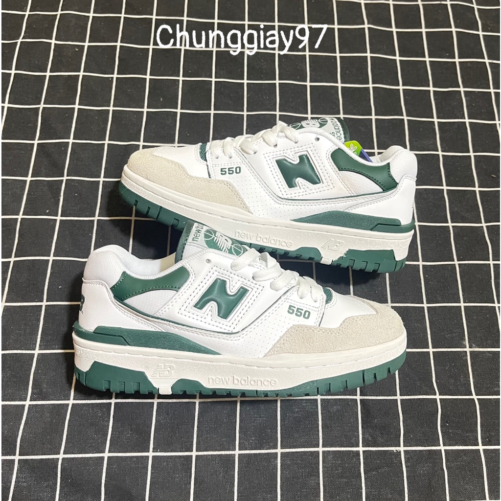 giày newbalance 550 xám xanh mới