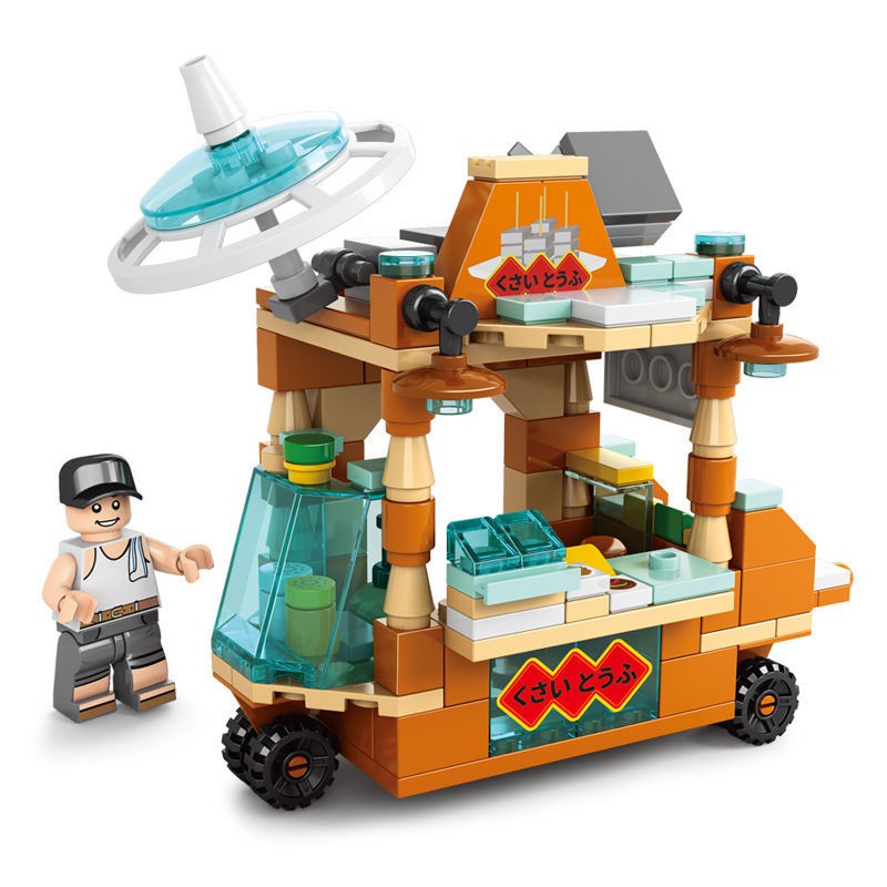 Street View Snack Tương thích với Lego Building Blocks Xếp hình Trẻ em Đồ chơi lắp ráp nhỏ Cơ sở đào tạo
