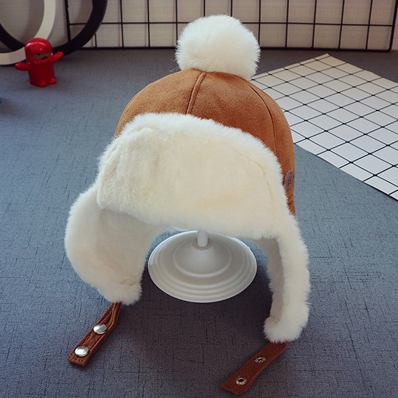 Mũ trượt tuyết bịt tai phủ lông giữ ấm thời trang mùa đông cho bé