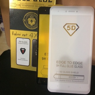 Kính full keo 5D glue Redmi note 4X