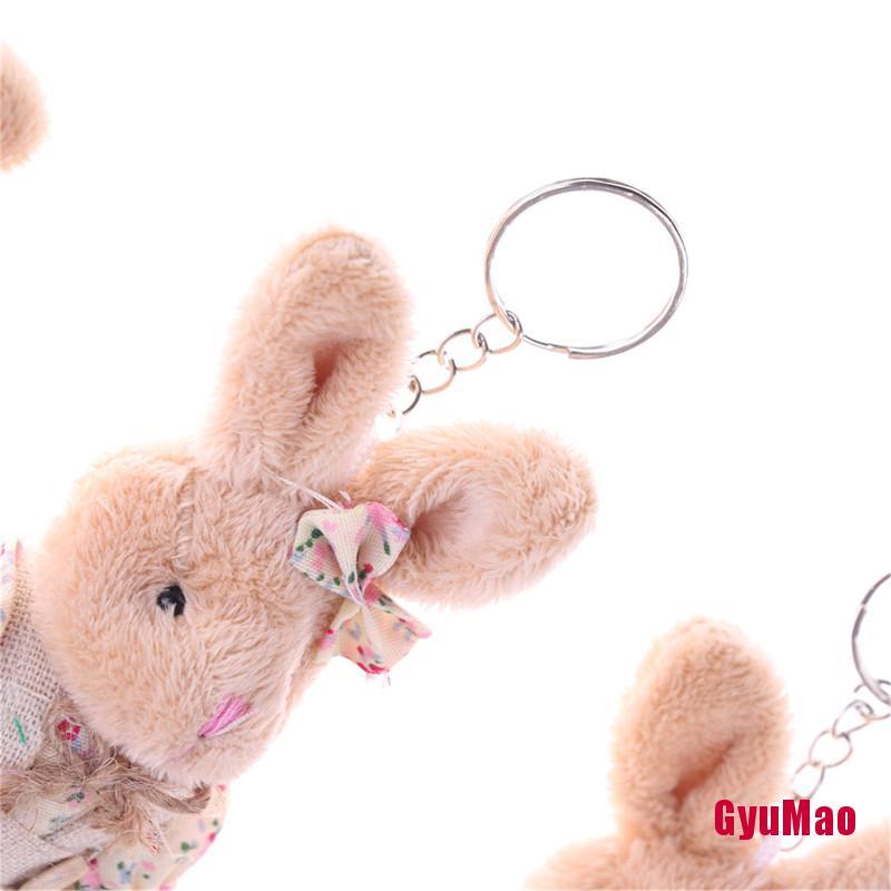 1 Cặp Móc Khóa Hình Gấu Thỏ Bông Hoa Dễ Thương 2017 11cm