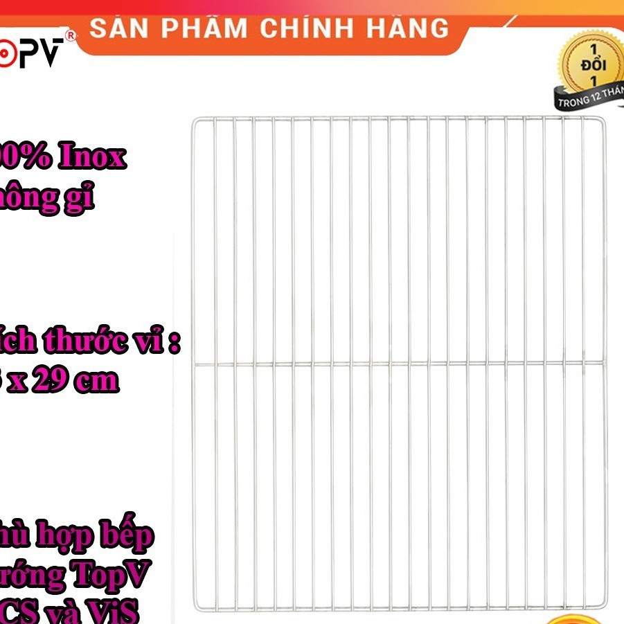 [Hàng cao cấp] Vỉ nướng inox 33x29cm, phù hợp bếp nướng ,vỉ nướng thịt cao cấp không gỉ, an toàn sức khỏe