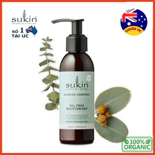 Kem Dưỡng Ẩm Giảm Mụn Sukin Blemish Control Oil Free Moisturiser 125ml