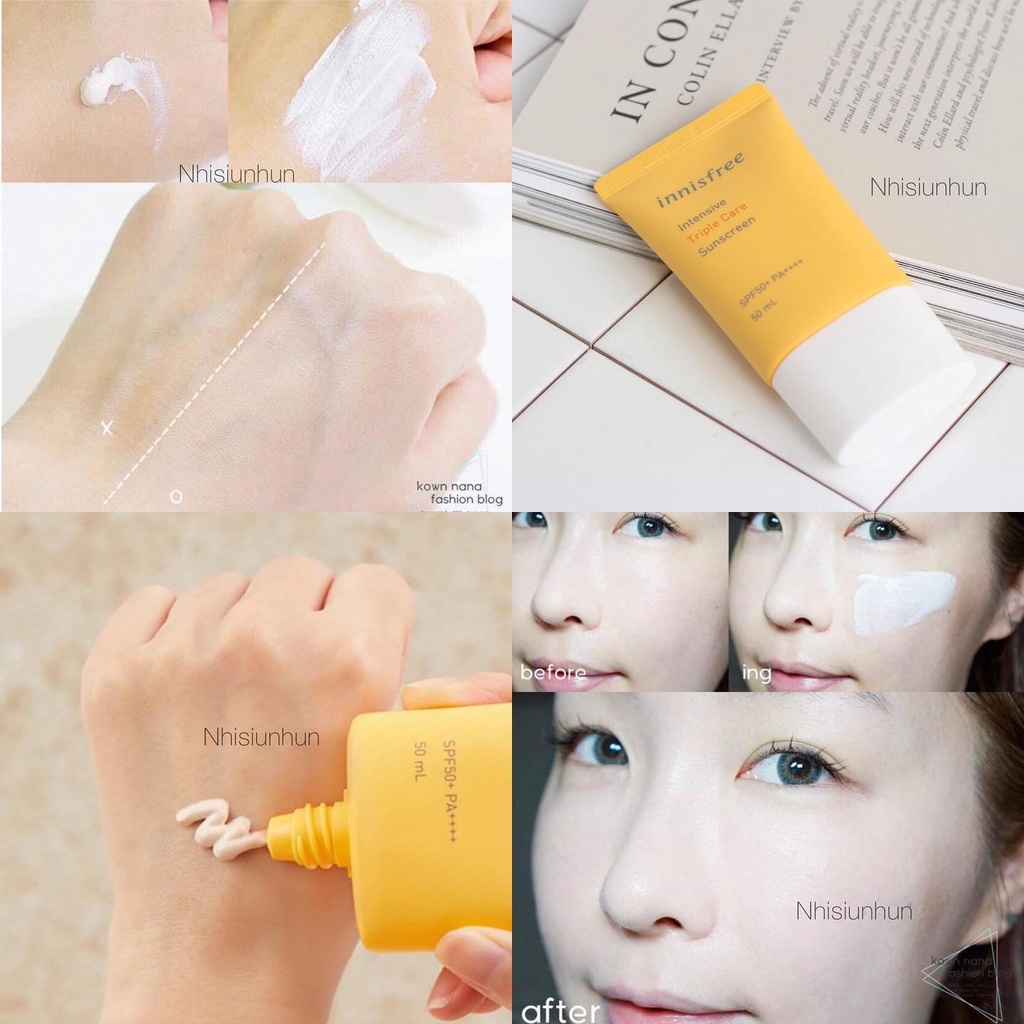 Kem Chống Nắng Innisfree Perfect UV Protection Cream Triple Care SPF50+/PA+++