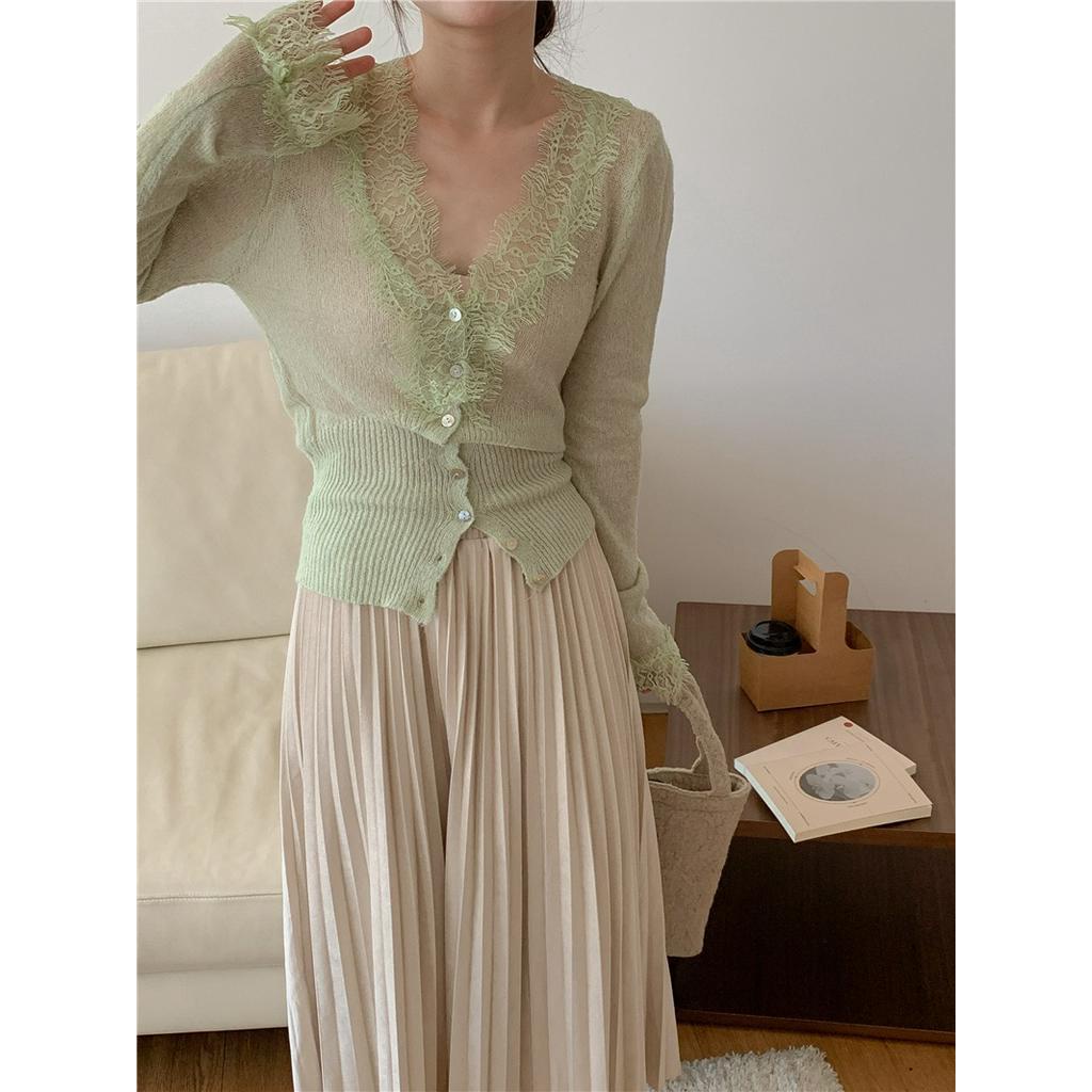 Áo Cardigan Dệt Kim Mỏng Vừa Vặn Phong Cách Mới 55630