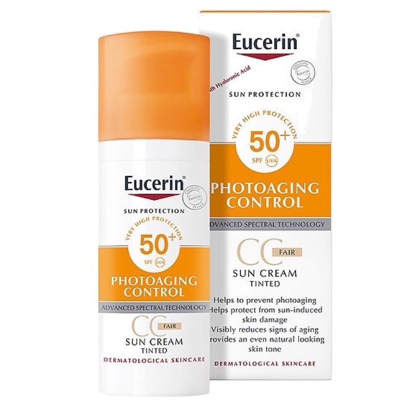 Kem Chống Nắng Eucerin Làm Đều Màu Da Eucerin Sun Cream Face Tinted CC Cream Photoaging Control SPF50