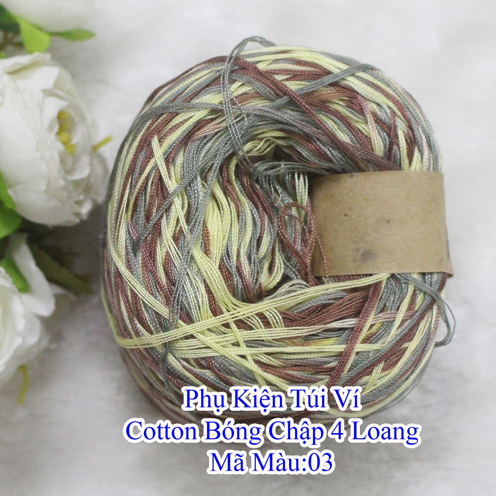 Cotton bóng chập 4 loang/ fingering 4ply loang