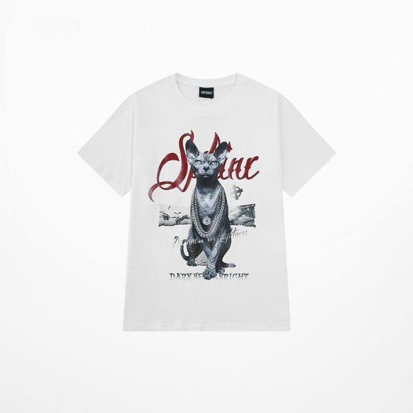 Áo phông Unisex nam nữ Cat đeo vòng form rộng đẹp- Áo thun tay lỡ kiểu hàn quốc vải cotton HARI in hoạ tiết