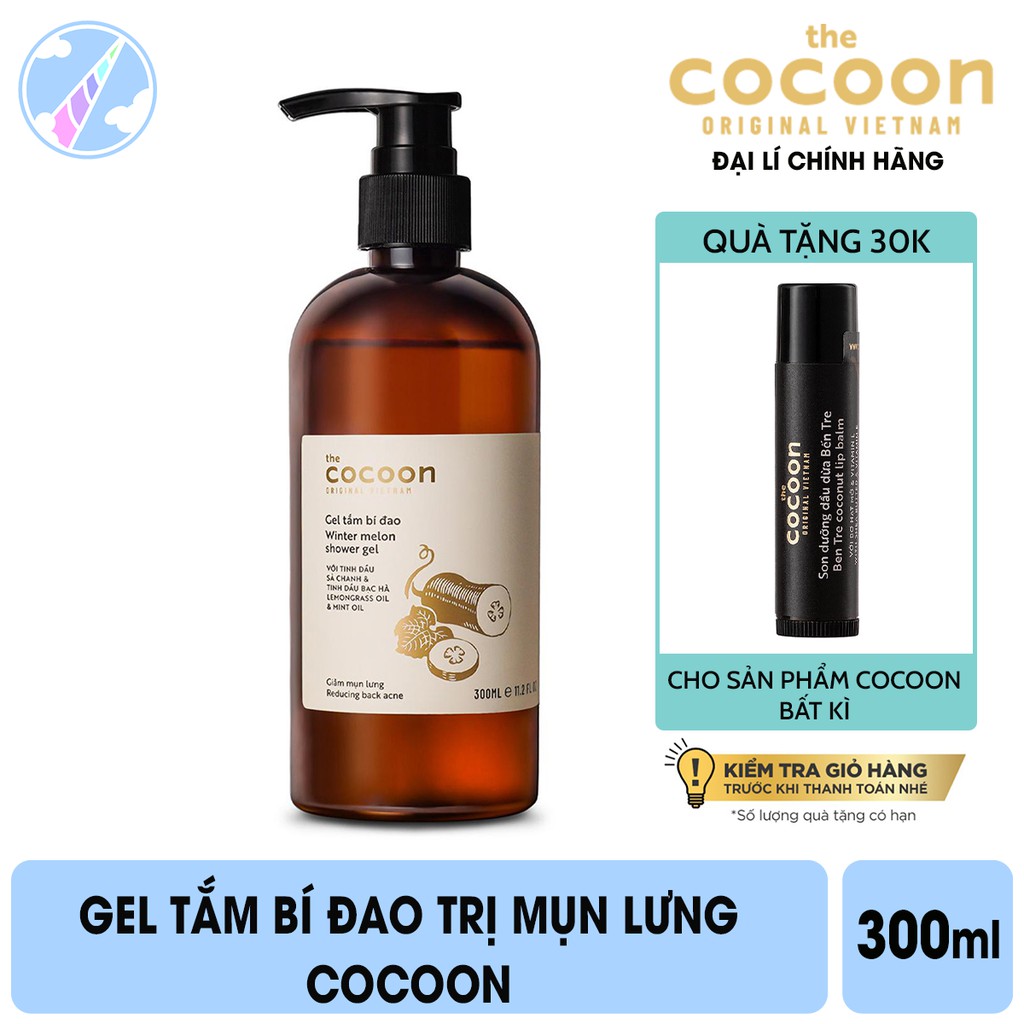 Gel Tắm Bí Đao Giảm Mụn Lưng Cocoon 300ml