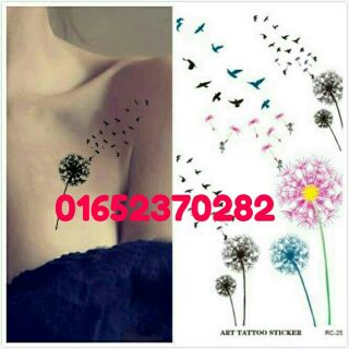 Hình xăm dán tattoo  bông hoa