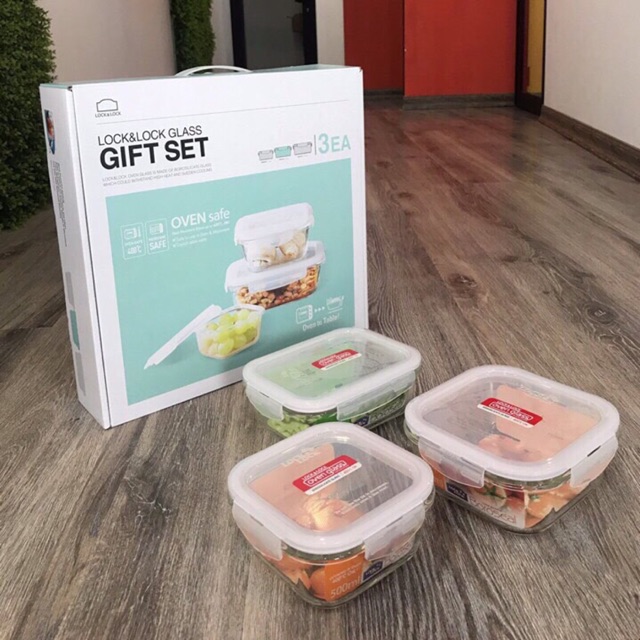 SET BỘ 3 HỘP THUỶ TINH HÚT CHÂN KHÔNG