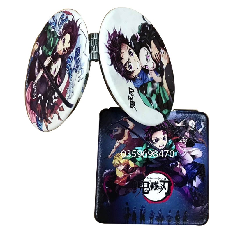 Gương mini cầm tay thanh gươm diệt quỷ demon slayer
