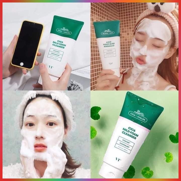 Sữa rửa mặt dành cho da nhạy cảm VT Cica Mild Foam Cleanser 300ml | BigBuy360 - bigbuy360.vn