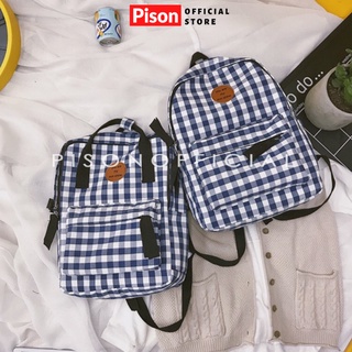 Balo học sinh Dáng tròn Pison vải canvas phong cách Ullzang Hàn Quốc - SP0290 - 01 cái